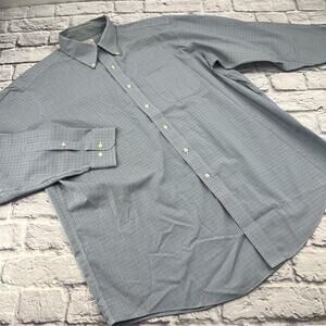 BROOKS BROTHER Men's Non-Iron The Original Polo Shirt 17.5/4-5 Blue Plaid